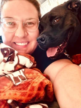 Autumn Martin With Dog