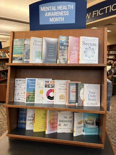 Mental Health And Wellness Month Book Display Michigan Library