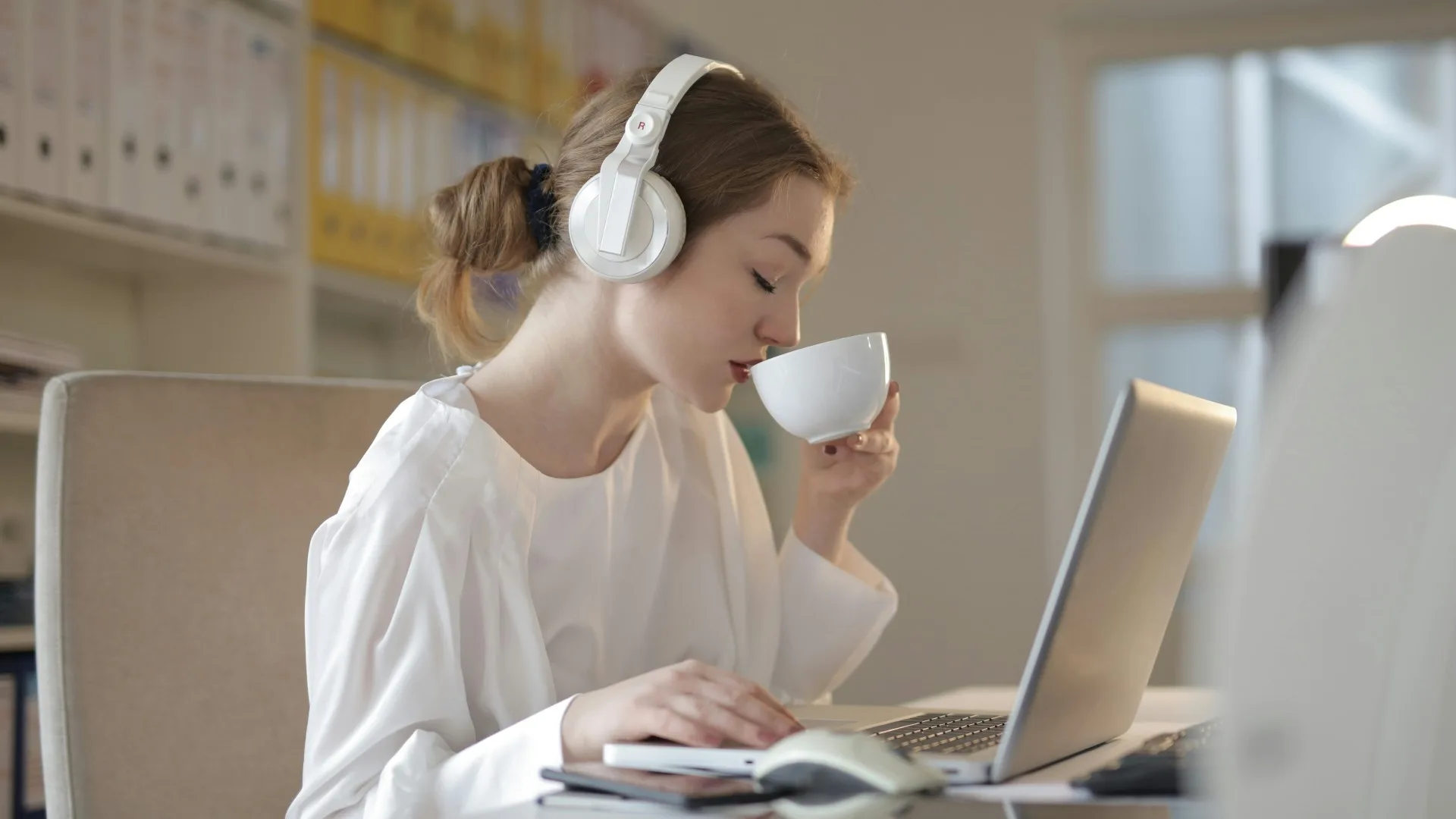Woman Listening To Favorite Podcasts Bright Spot Therapy